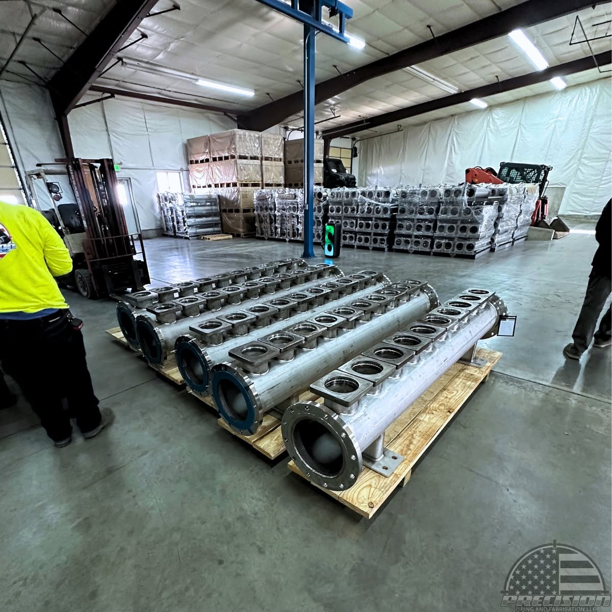 Inside the Precision Piping and Fabrication LLC fabrication shop